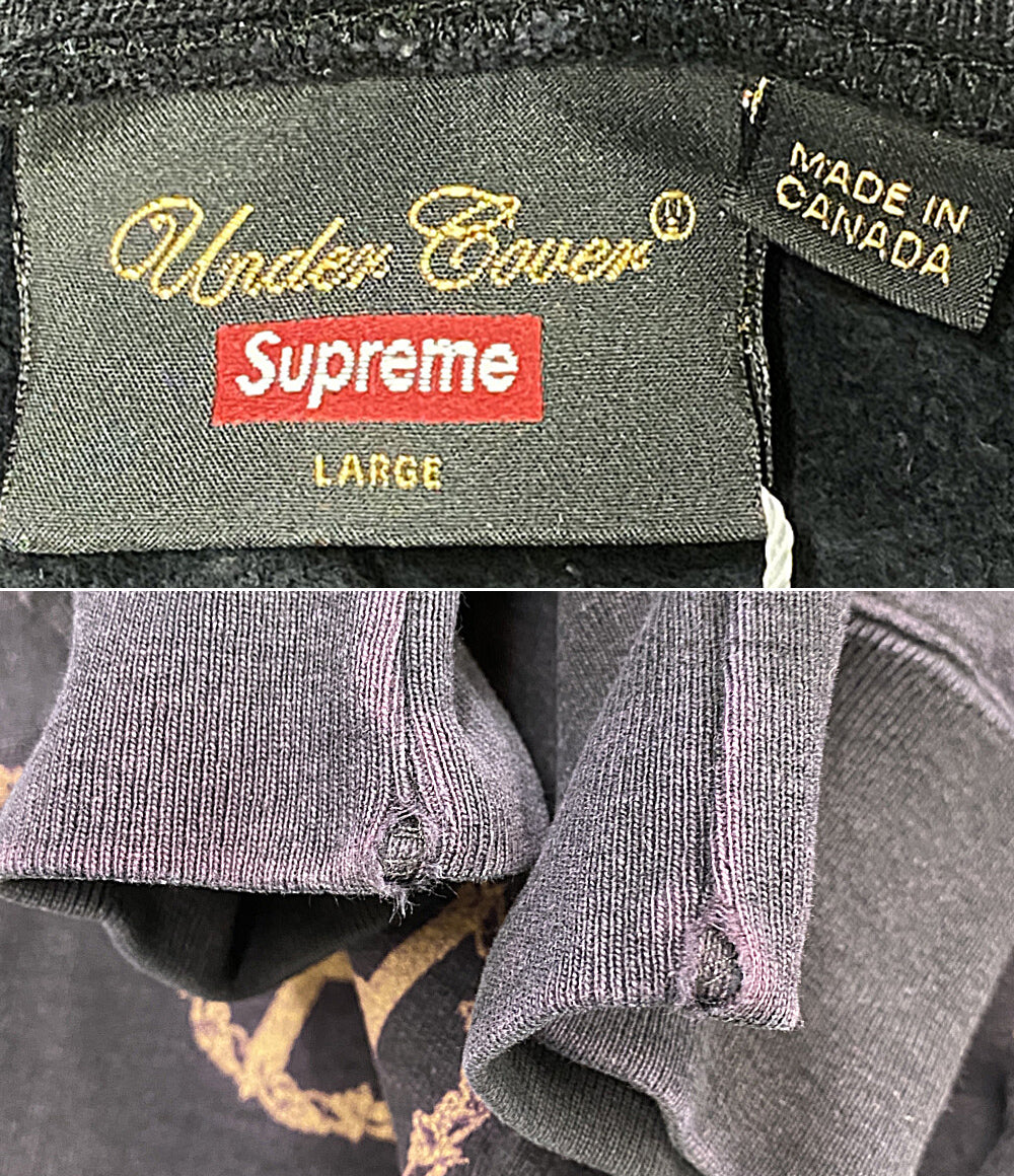 Supreme パーカー ×UNDERCOVER ロゴ総柄 ブラック RN101837 メンズ SIZE L シュプリーム