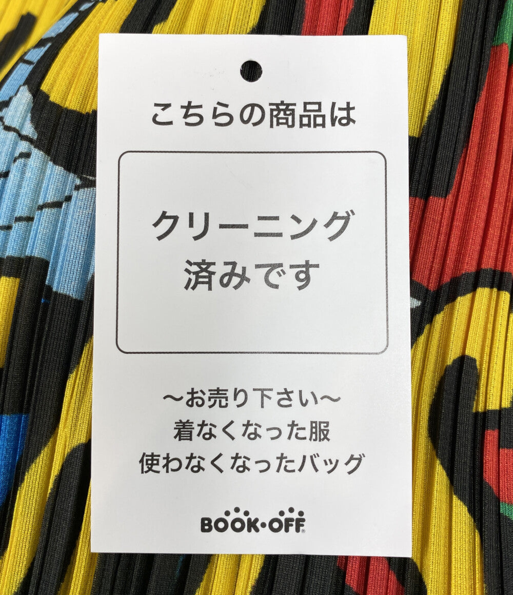 美品 PLEATS PLEASE スカート PP91-JG044 アメコミシリーズ 宇宙 レディース SIZE 3 プリーツプリーズ