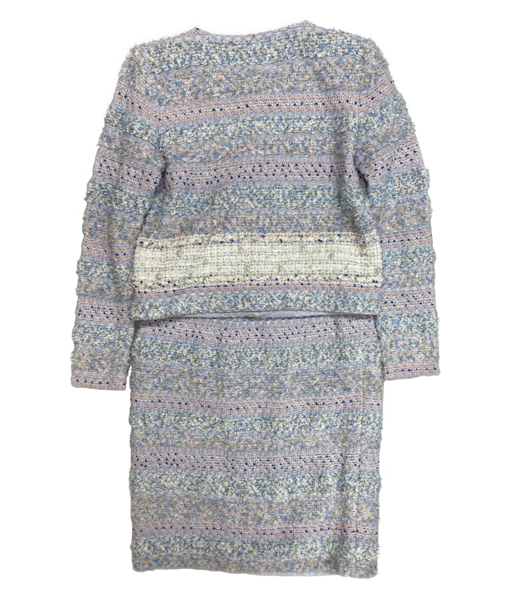 美品 Rene スカートスーツ ツイードセットアップ 6812320 レディース SIZE 34/36 ルネ