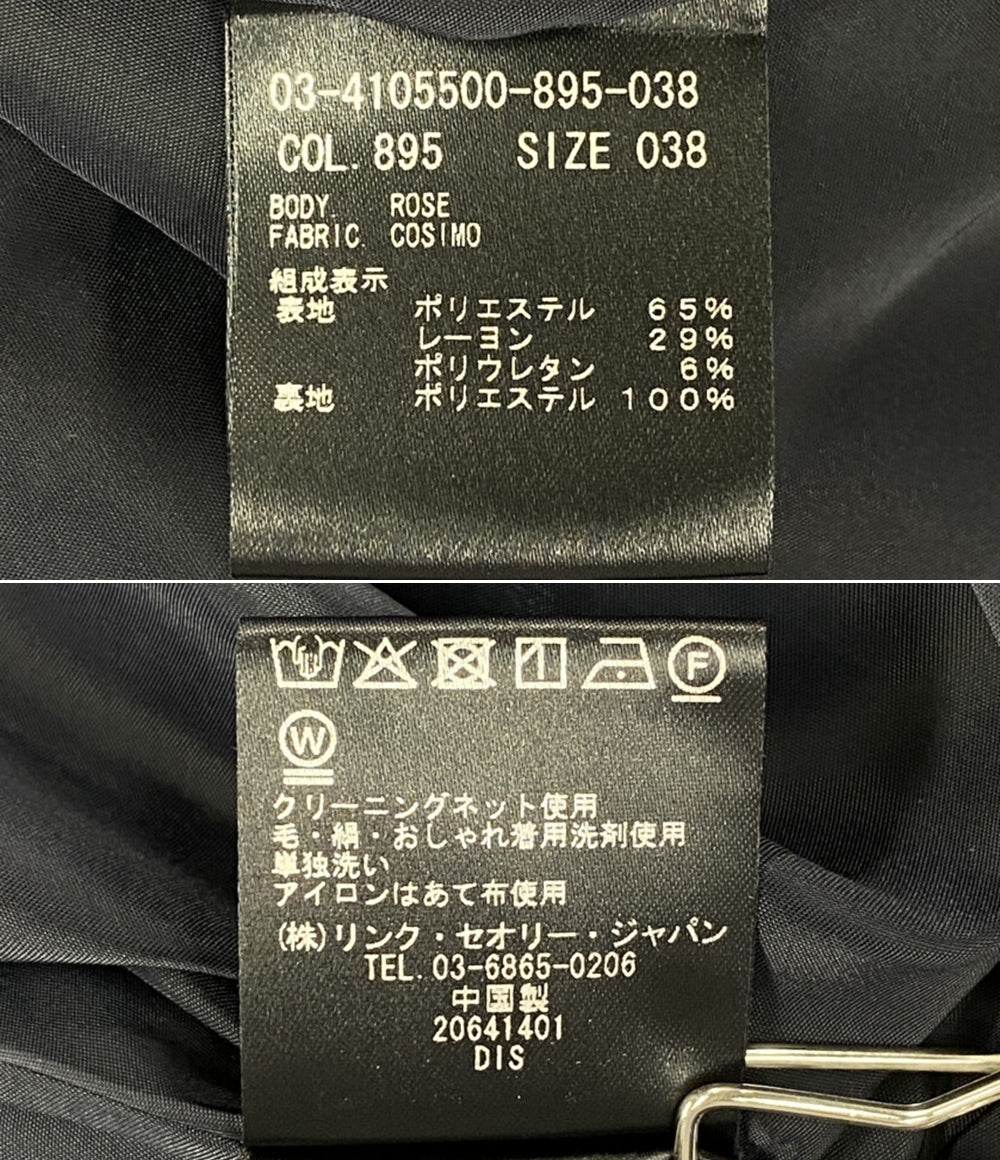 theory luxe ノースリーブラップワンピース ネイビー レディース SIZE 38 セオリーリュクス