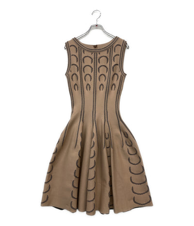 ALAIA アライア ノースリーブワンピース 総柄 5W9RD33RM190 レディース SIZE 38
