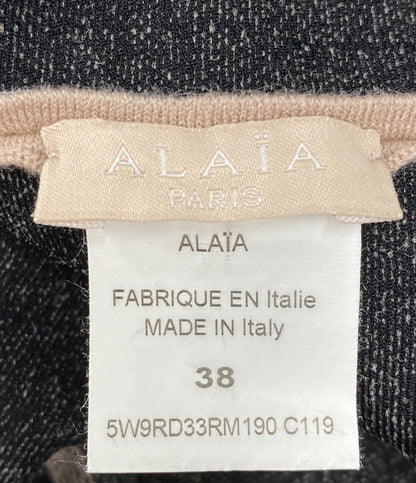 ALAIA アライア ノースリーブワンピース 総柄 5W9RD33RM190 レディース SIZE 38