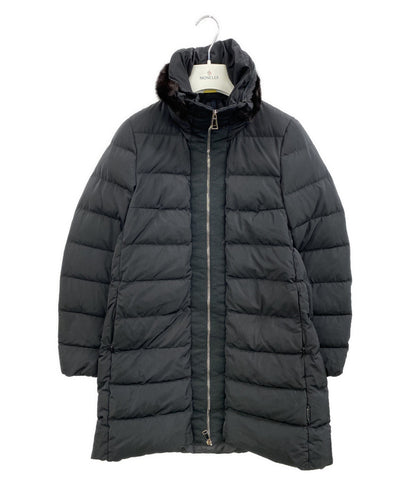 MONCLER コート ブラック LINOTTE D20934936320 54543 レディース SIZE - モンクレール