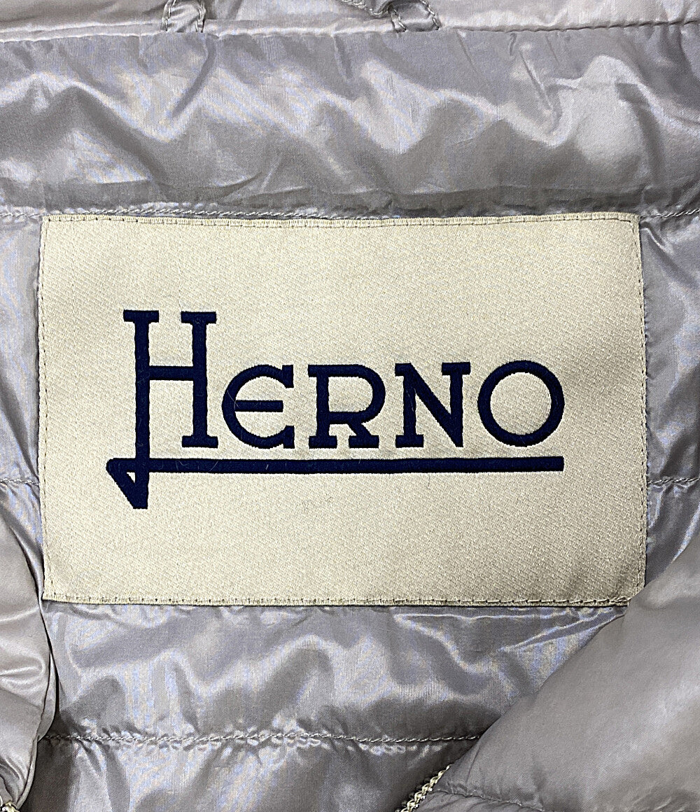 HERNO ダウンジャケット 切替 グレー PI0285D-12017-9402 レディース SIZE 42 ヘルノ