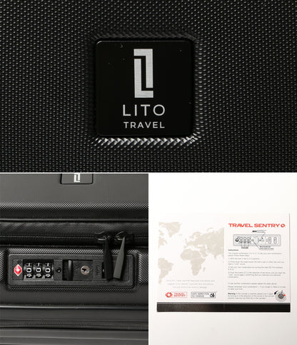 LITO リト スーツケース CARRY-ON 40L ブラック メンズ