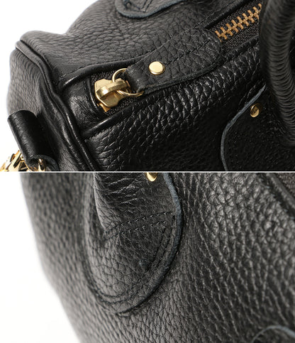 YOUNG & OLSEN ミニボストンバッグ ショルダー付き ブラック レディース ヤングアンドオルセン