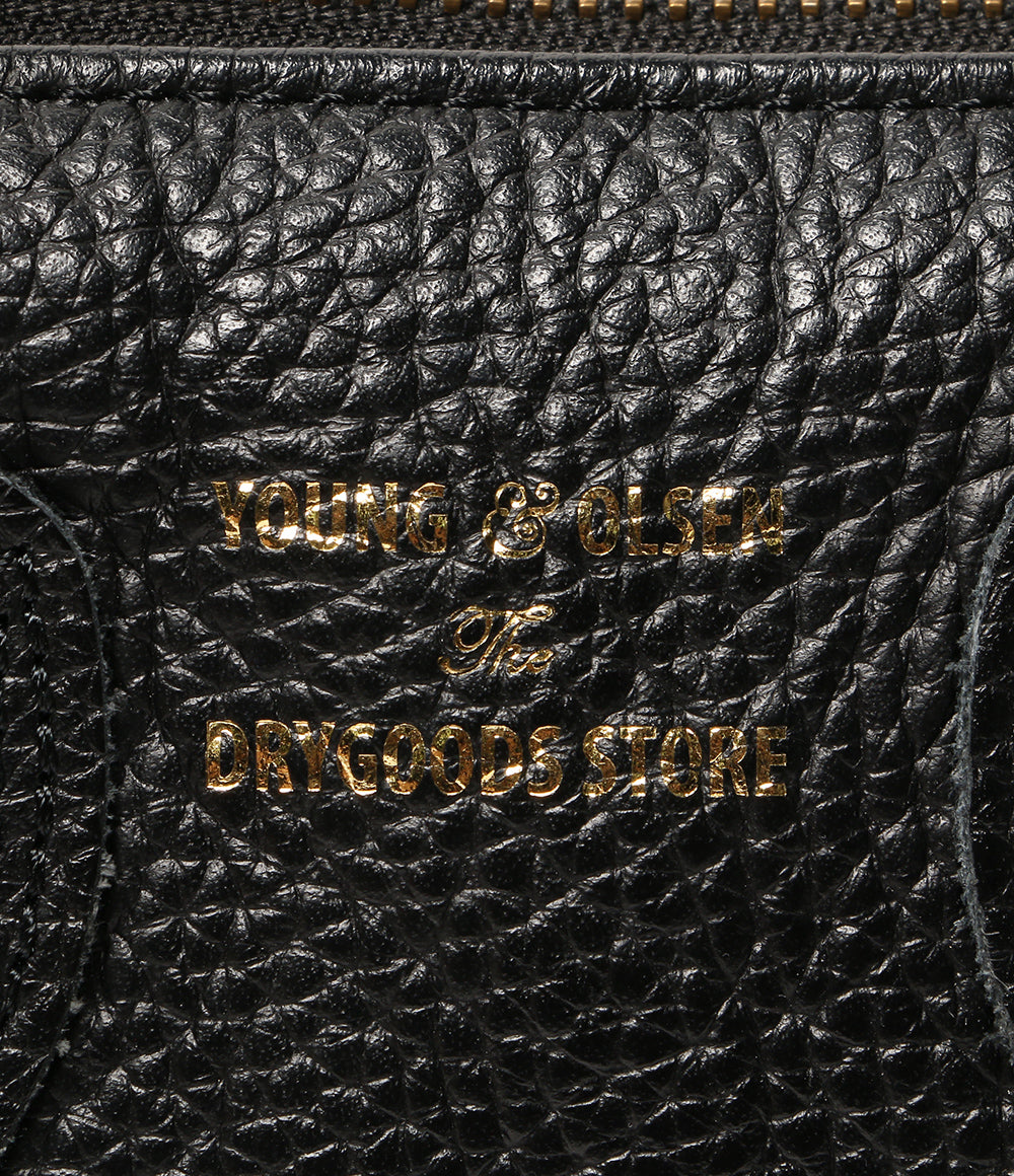 YOUNG & OLSEN ミニボストンバッグ ショルダー付き ブラック レディース ヤングアンドオルセン