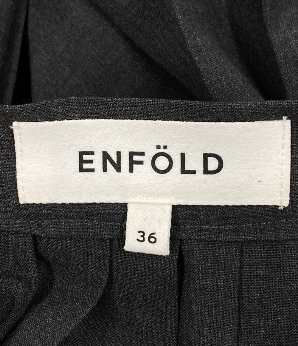 ENFOLD ランダムプリーツスカート 300BA331-2490 グレー レディース SIZE 36 エンフォルド