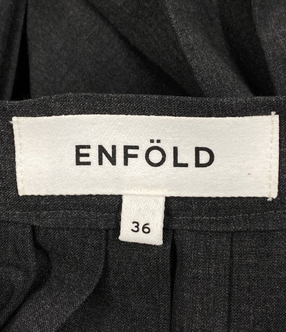 ENFOLD ランダムプリーツスカート 300BA331-2490 グレー レディース SIZE 36 エンフォルド