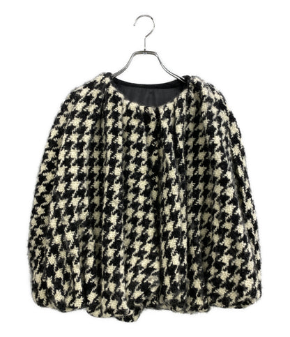 美品 cygne シーニュ ポンチョ ケープコート 千鳥 CY2422-07-115 レディース SIZE F