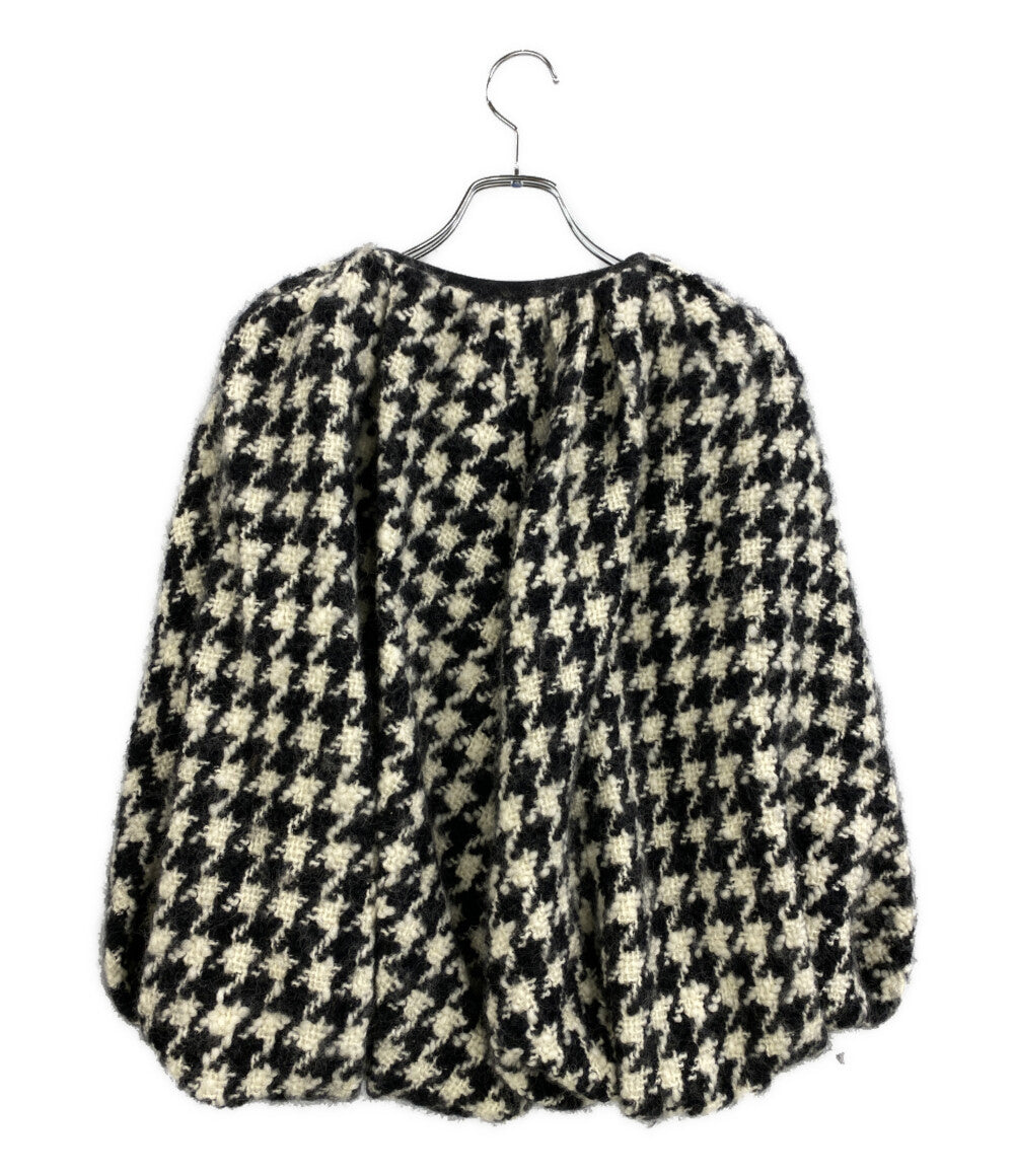 美品 cygne シーニュ ポンチョ ケープコート 千鳥 CY2422-07-115 レディース SIZE F