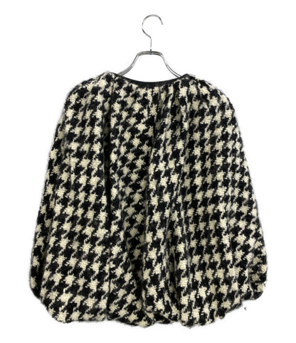美品 cygne シーニュ ポンチョ ケープコート 千鳥 CY2422-07-115 レディース SIZE F