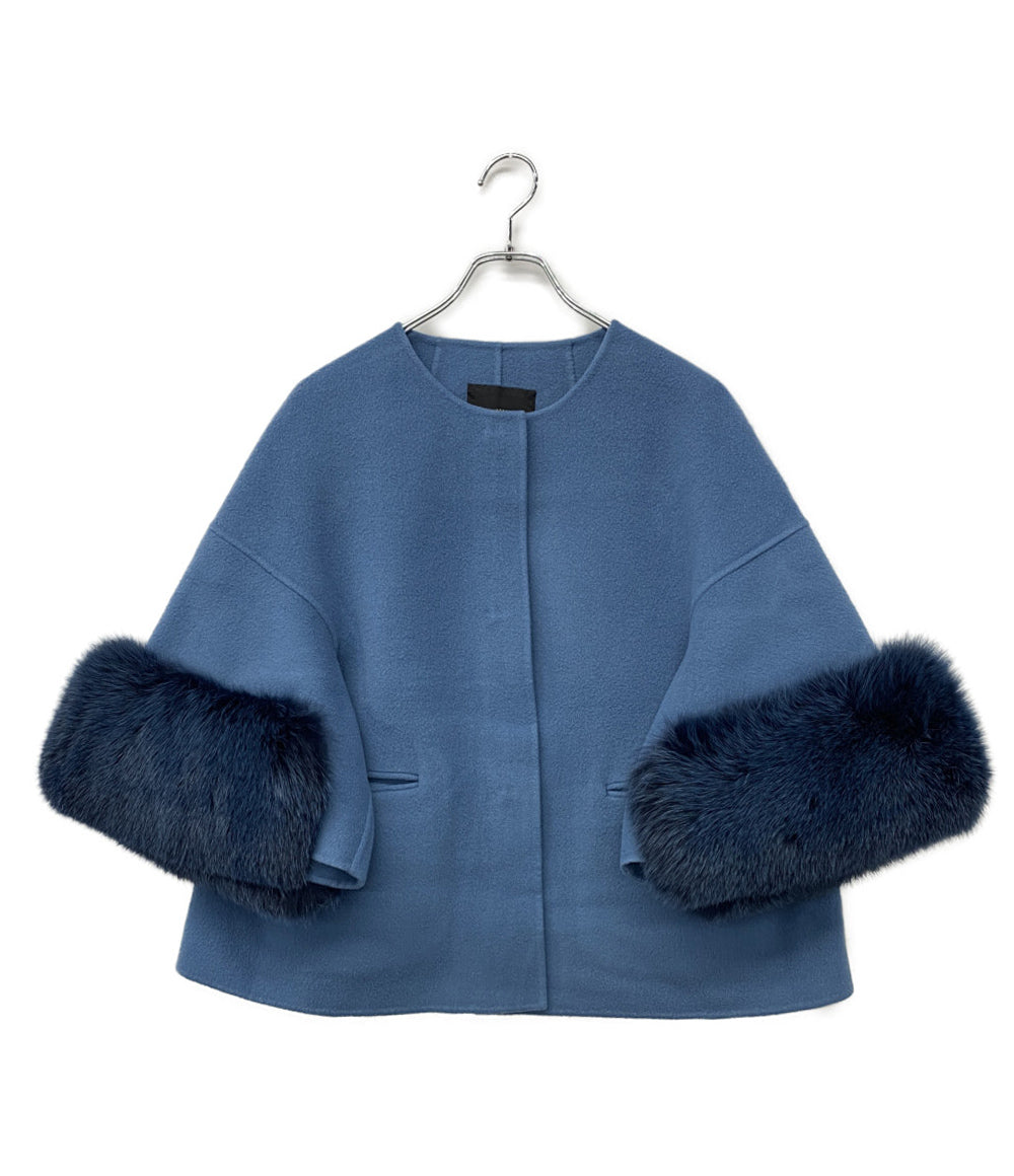 Drawer コート 袖ファー 6522-299-0757 レディース SIZE 36 ドゥロワー