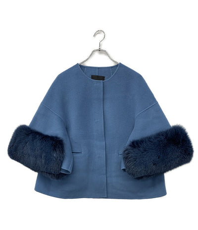 Drawer コート 袖ファー 6522-299-0757 レディース SIZE 36 ドゥロワー