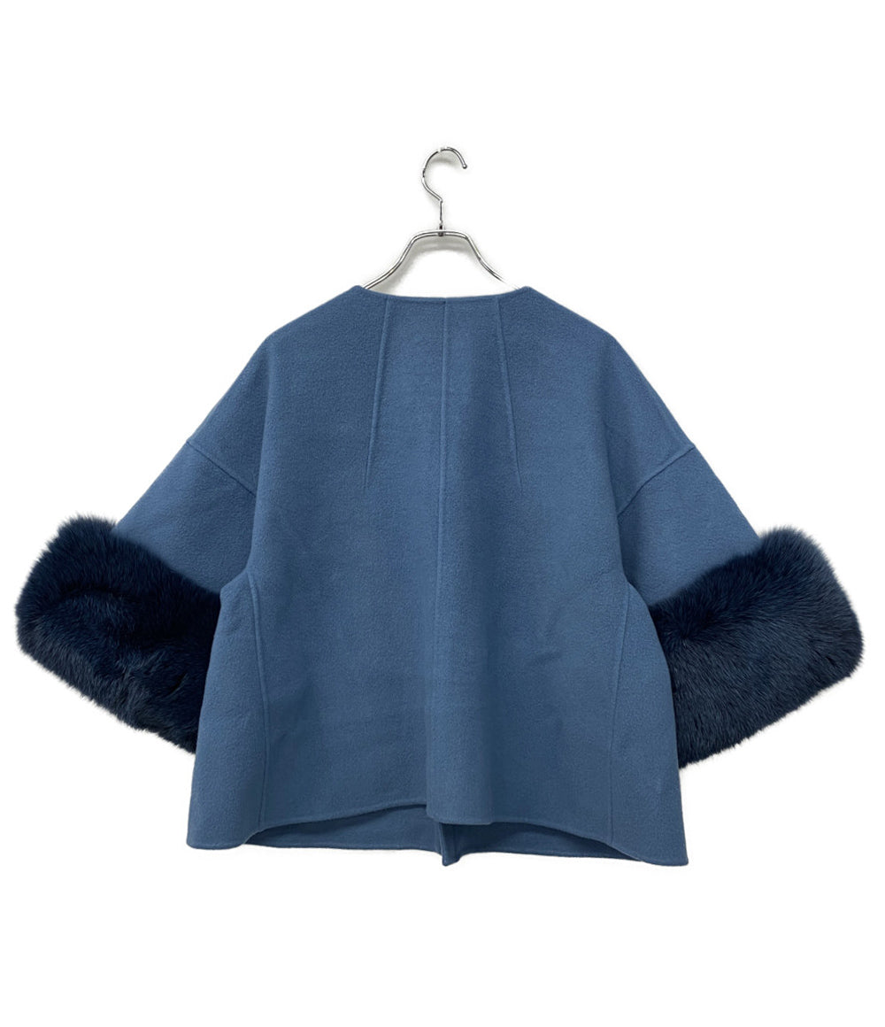 Drawer コート 袖ファー 6522-299-0757 レディース SIZE 36 ドゥロワー