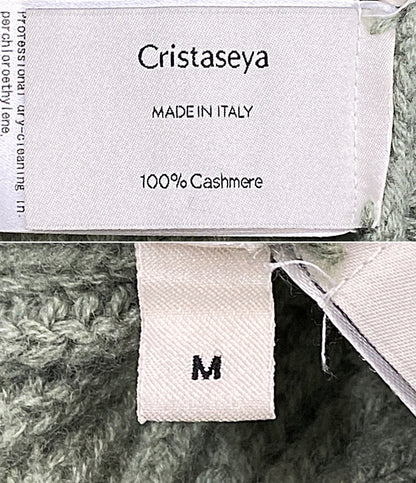 美品 Cristaseya クリスタセヤ カシミヤラグランニットプルオーバー BLM-51060-B レディース SIZE M