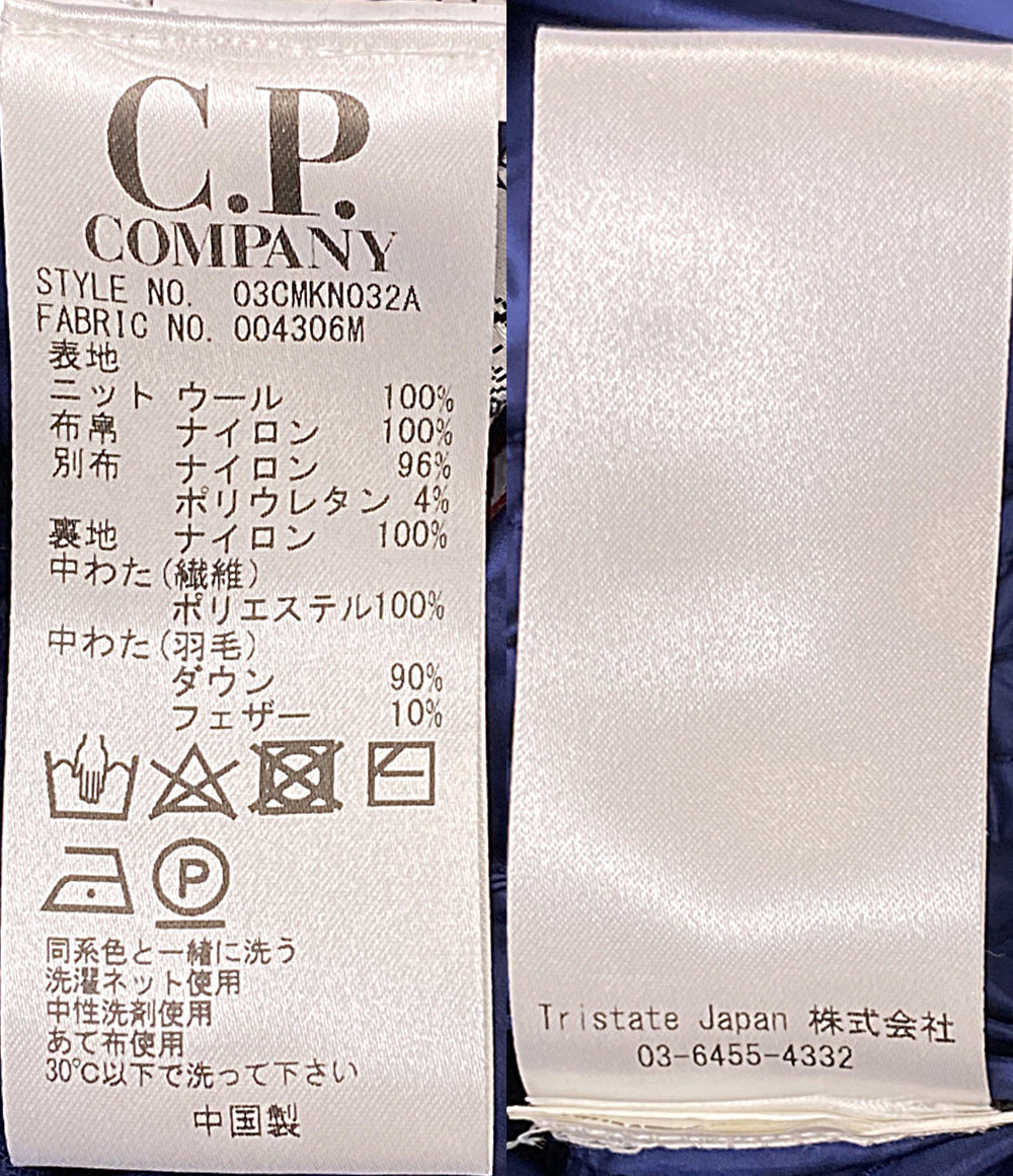 C.P. COMPANY ゴーグルダウンジャケット ニット切替 ネイビー 03CMKN032A メンズ SIZE 50 シーピーカンパニー