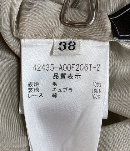 foxey フランネル ロールカラー ウール 2way ワンピース 42435-A00F206T-2 レディース SIZE 38 フォクシー
