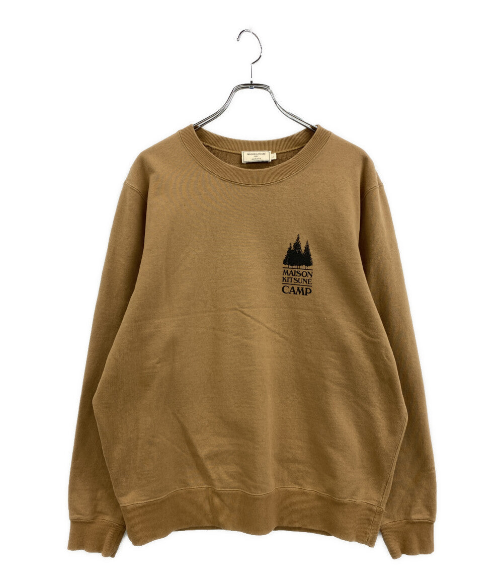 MAISON KITSUNE スウェット CAMP ブラウン KMM30640 メンズ SIZE L メゾンキツネ