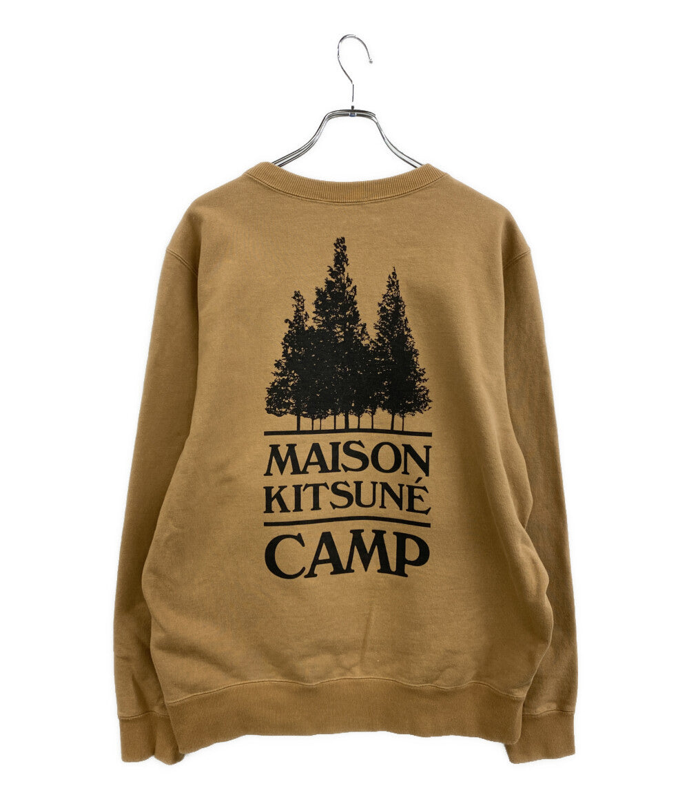 MAISON KITSUNE スウェット CAMP ブラウン KMM30640 メンズ SIZE L メゾンキツネ