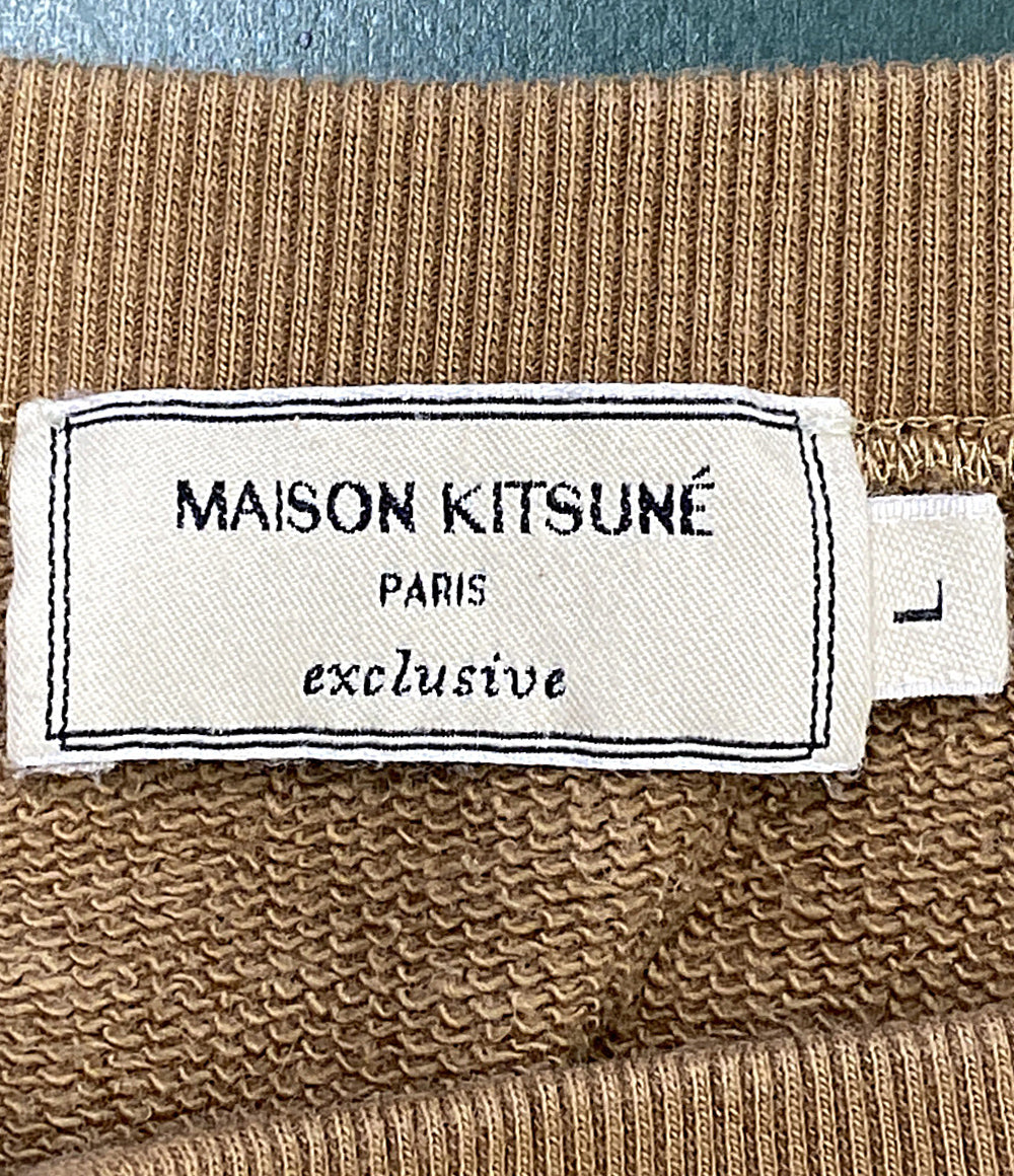 MAISON KITSUNE スウェット CAMP ブラウン KMM30640 メンズ SIZE L メゾンキツネ