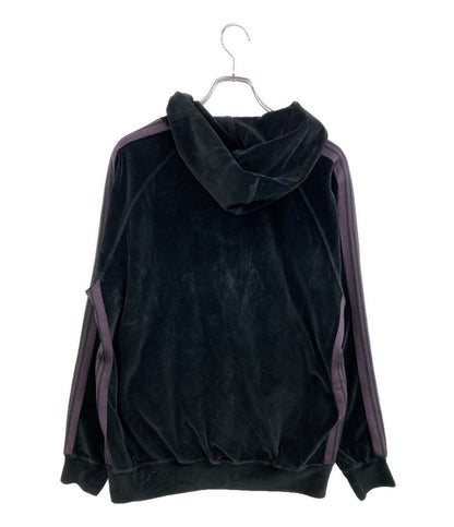 美品 NEEDLES パーカー ベロアサイドライン ブラック J0228 メンズ SIZE M ニードルズ