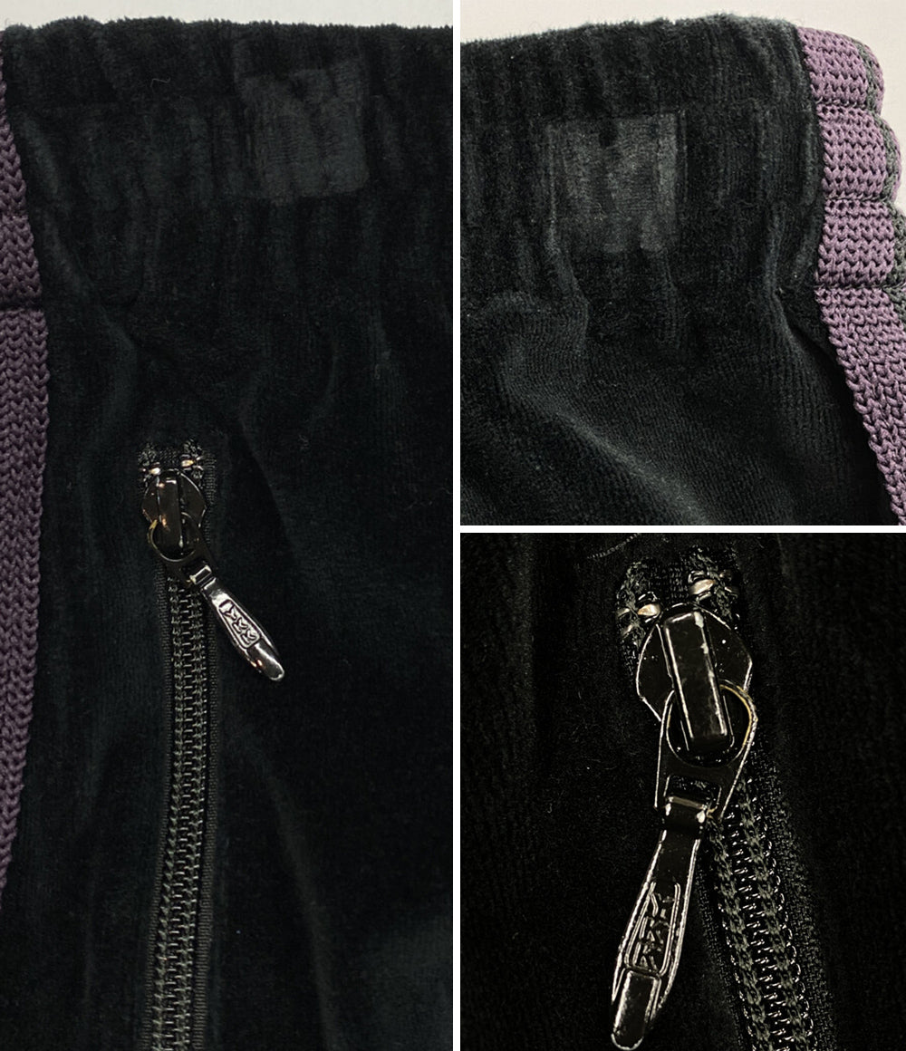 NEEDLES パンツ J0229 ベロアサイドライン ブラック メンズ SIZE S ニードルズ