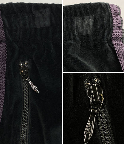 NEEDLES パンツ J0229 ベロアサイドライン ブラック メンズ SIZE S ニードルズ
