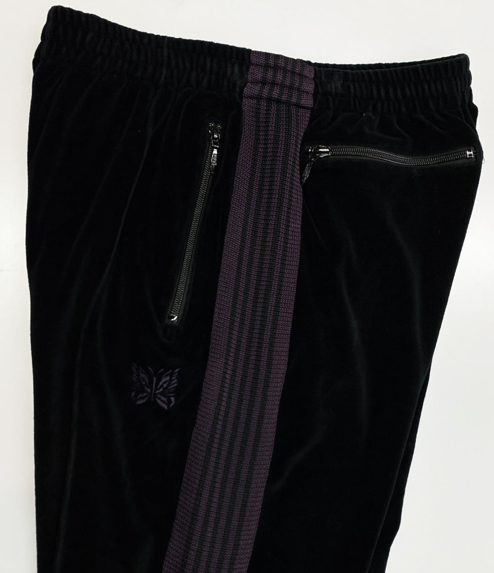 NEEDLES パンツ J0229 ベロアサイドライン ブラック メンズ SIZE S ニードルズ