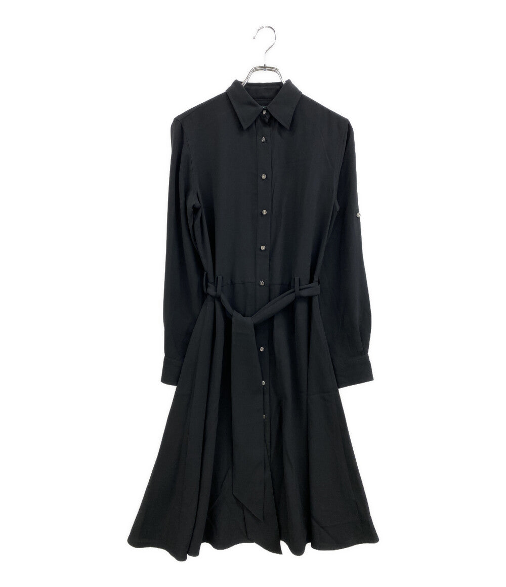 RALPH LAUREN 長袖ワンピース ブラック シャツワンピース 0200011724 レディース SIZE 4 ラルフローレン