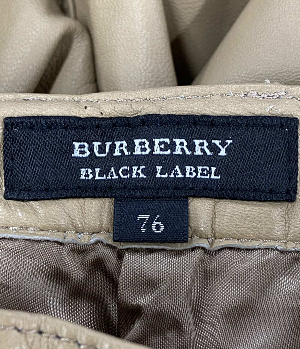 BURBERRY BLACK LABEL パンツ BMS90-020-45 ラムレザー レディース SIZE 76 バーバリーブラックレーベル