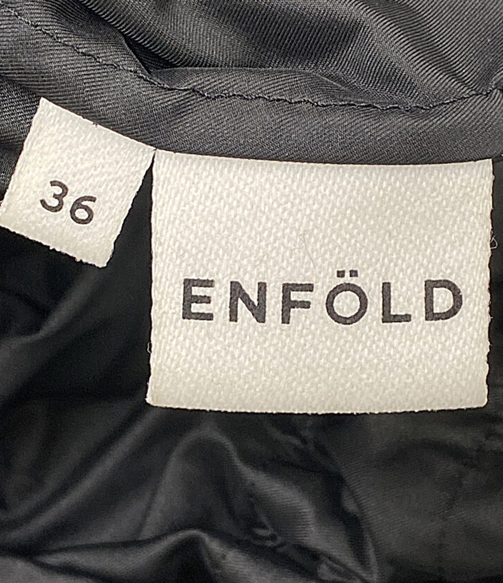 ENFOLD フリルブルゾン ブラック 25AW 300IA130-1441 レディース SIZE 36 エンフォルド
