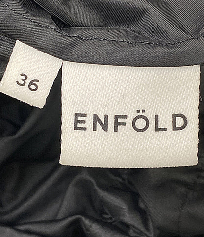 ENFOLD フリルブルゾン ブラック 25AW 300IA130-1441 レディース SIZE 36 エンフォルド