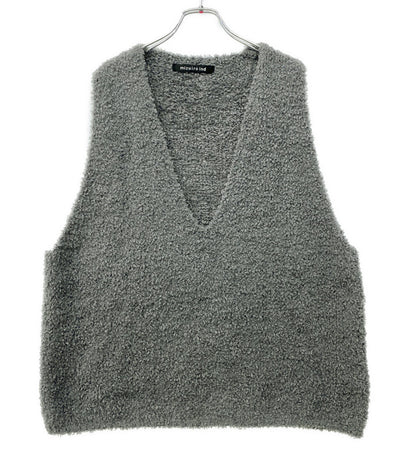 mizuiro ind ベスト 25AW ヘアリーヤーン グレー レディース SIZE - ミズイロインド