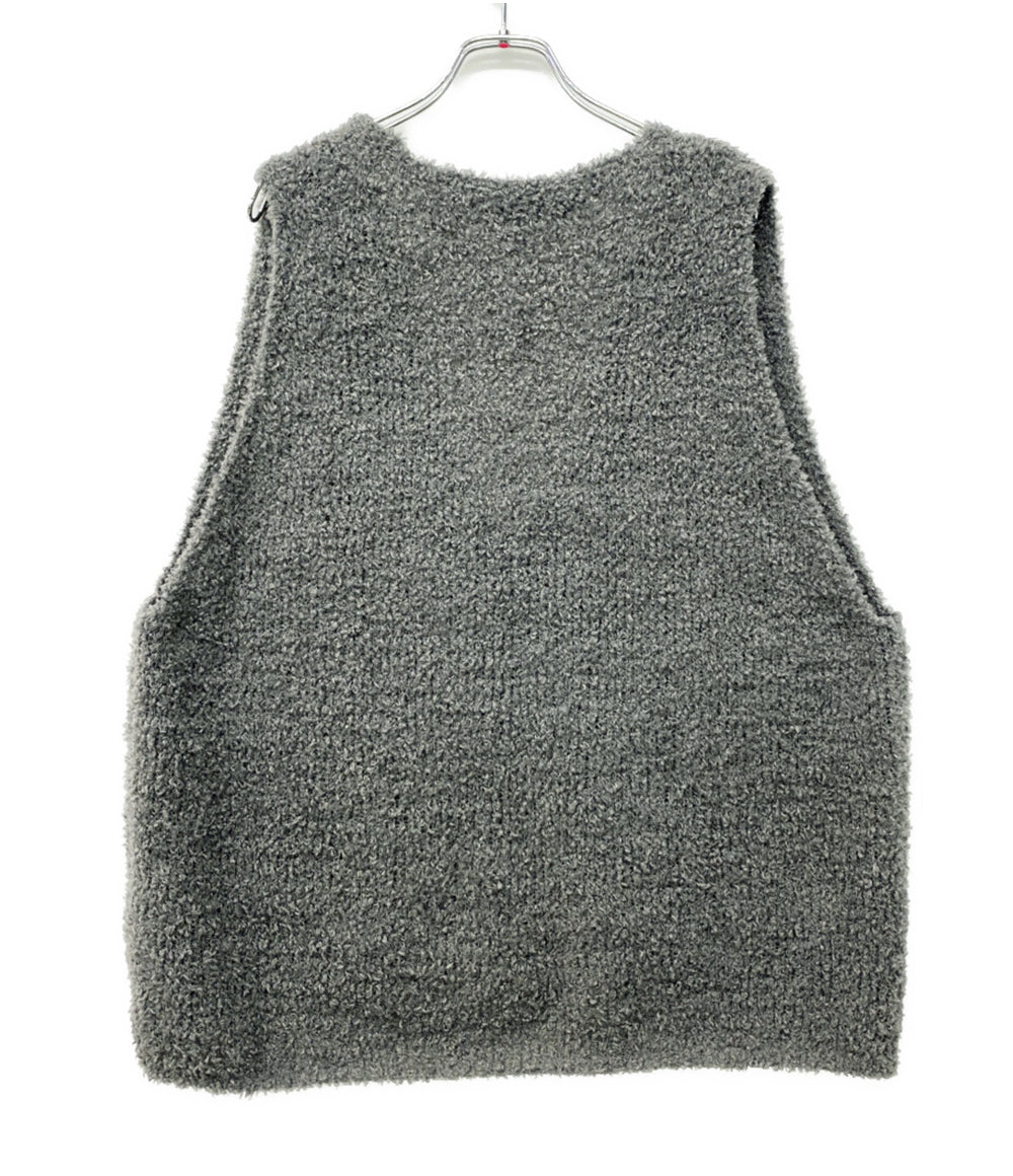 mizuiro ind ベスト 25AW ヘアリーヤーン グレー レディース SIZE - ミズイロインド