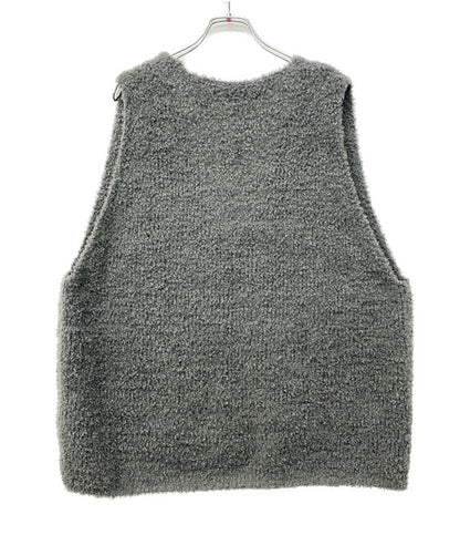 mizuiro ind ベスト 25AW ヘアリーヤーン グレー レディース SIZE - ミズイロインド