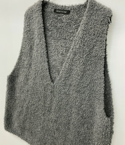 mizuiro ind ベスト 25AW ヘアリーヤーン グレー レディース SIZE - ミズイロインド