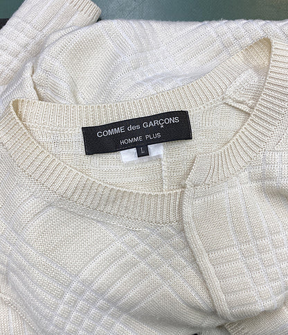 COMME des GARCONS HOMME PLUS メンズニットカーディガン ベージュ AD2018 PB-N005 メンズ SIZE L コムデギャルソンオムプリュス