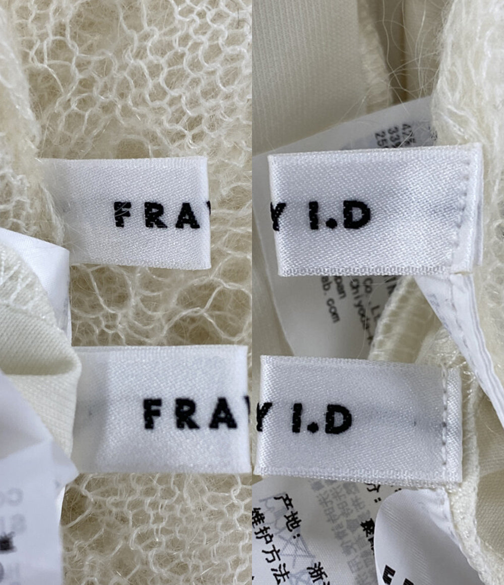 FRAY I.D 長袖ワンピース FWNO244122 モヘヤ ホワイト レディース SIZE F フレイアイ・ディー