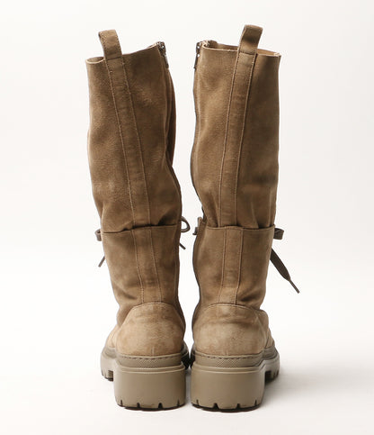 BRUNELLO CUCINELLI ブーツ ベージュ スウェード レディース SIZE 38 ブルネロクチネリ
