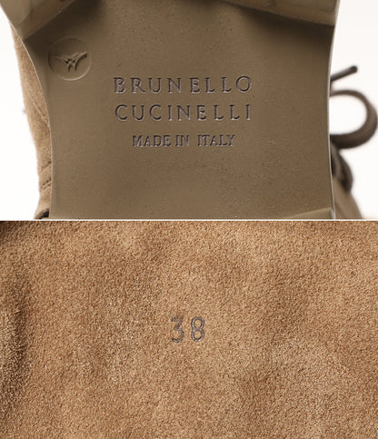 BRUNELLO CUCINELLI ブーツ ベージュ スウェード レディース SIZE 38 ブルネロクチネリ