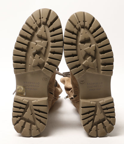 BRUNELLO CUCINELLI ブーツ ベージュ スウェード レディース SIZE 38 ブルネロクチネリ