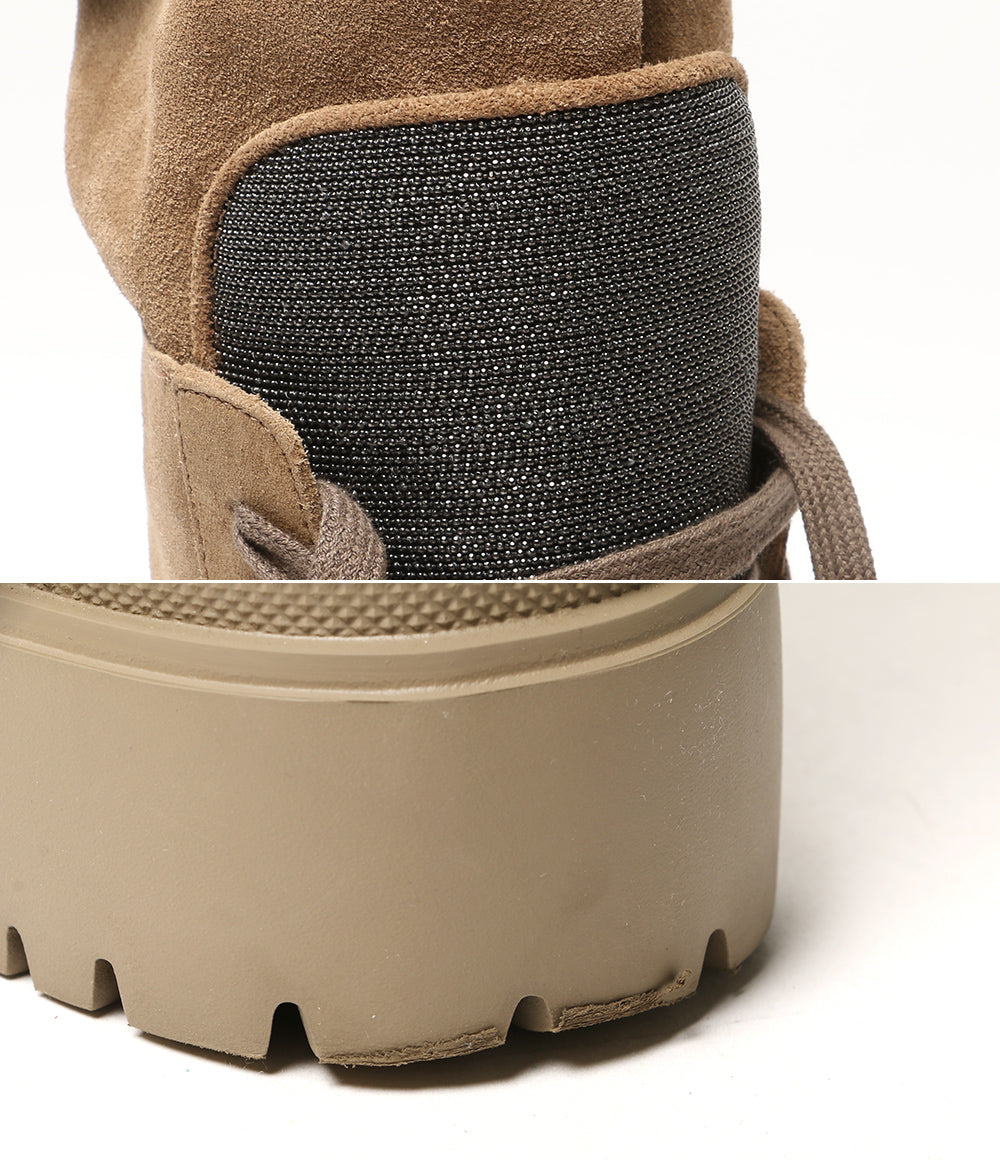 BRUNELLO CUCINELLI ブーツ ベージュ スウェード レディース SIZE 38 ブルネロクチネリ