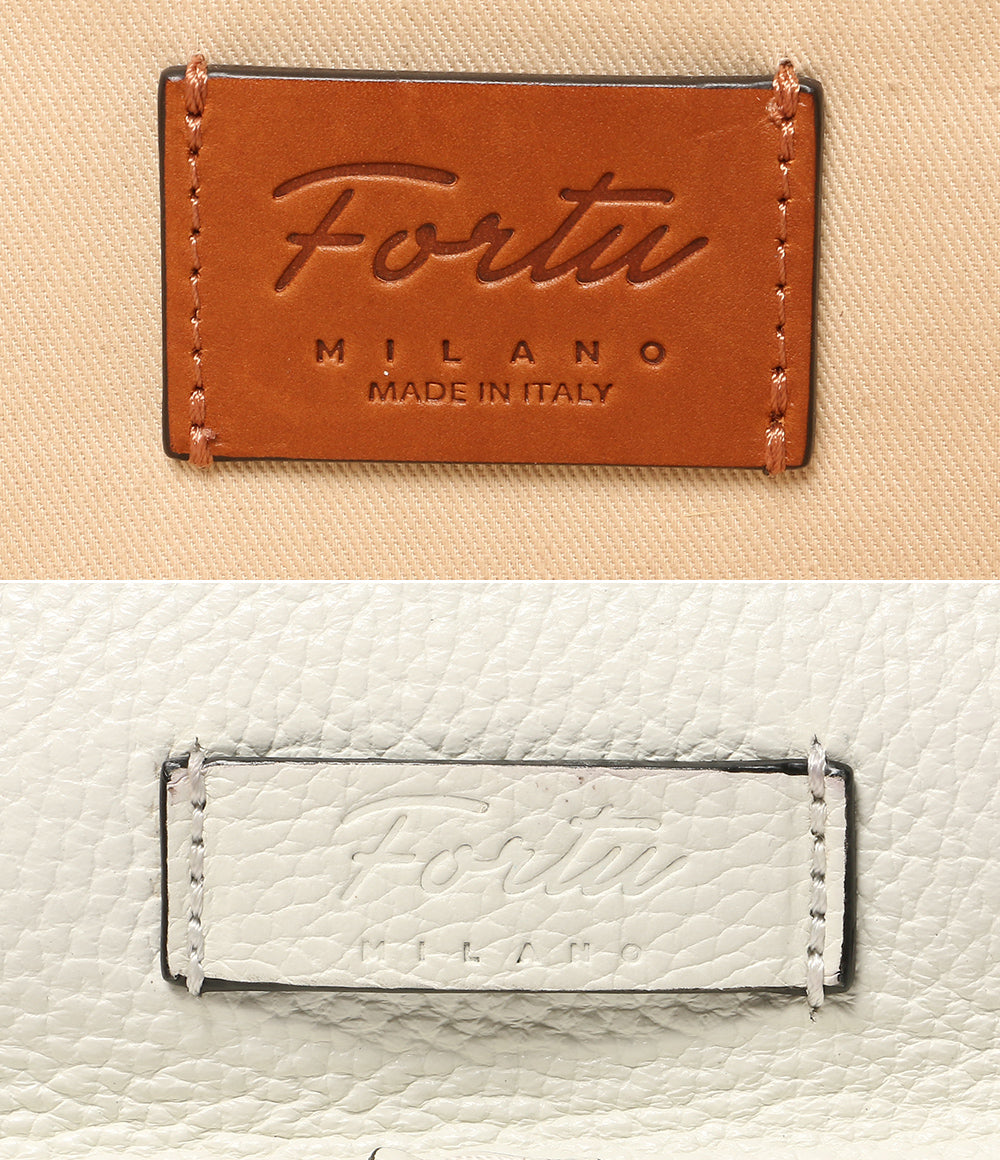 Fortu Milano フォルツ ミラノ レザーブリーフケース ホワイト メンズ