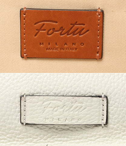 Fortu Milano フォルツ ミラノ レザーブリーフケース ホワイト メンズ