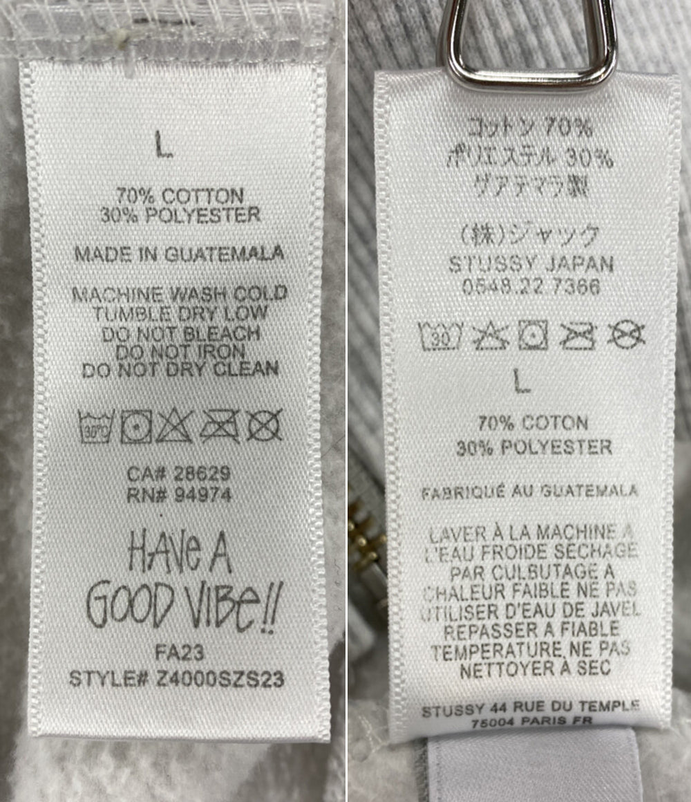 STUSSY パーカー Z4000SZS23 ブラックロゴ メンズ SIZE L ステューシー