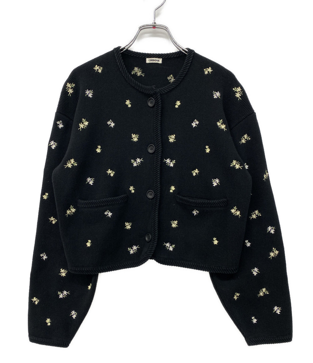 CREDONA クレドナ フラワーカーディガン レディース SIZE F