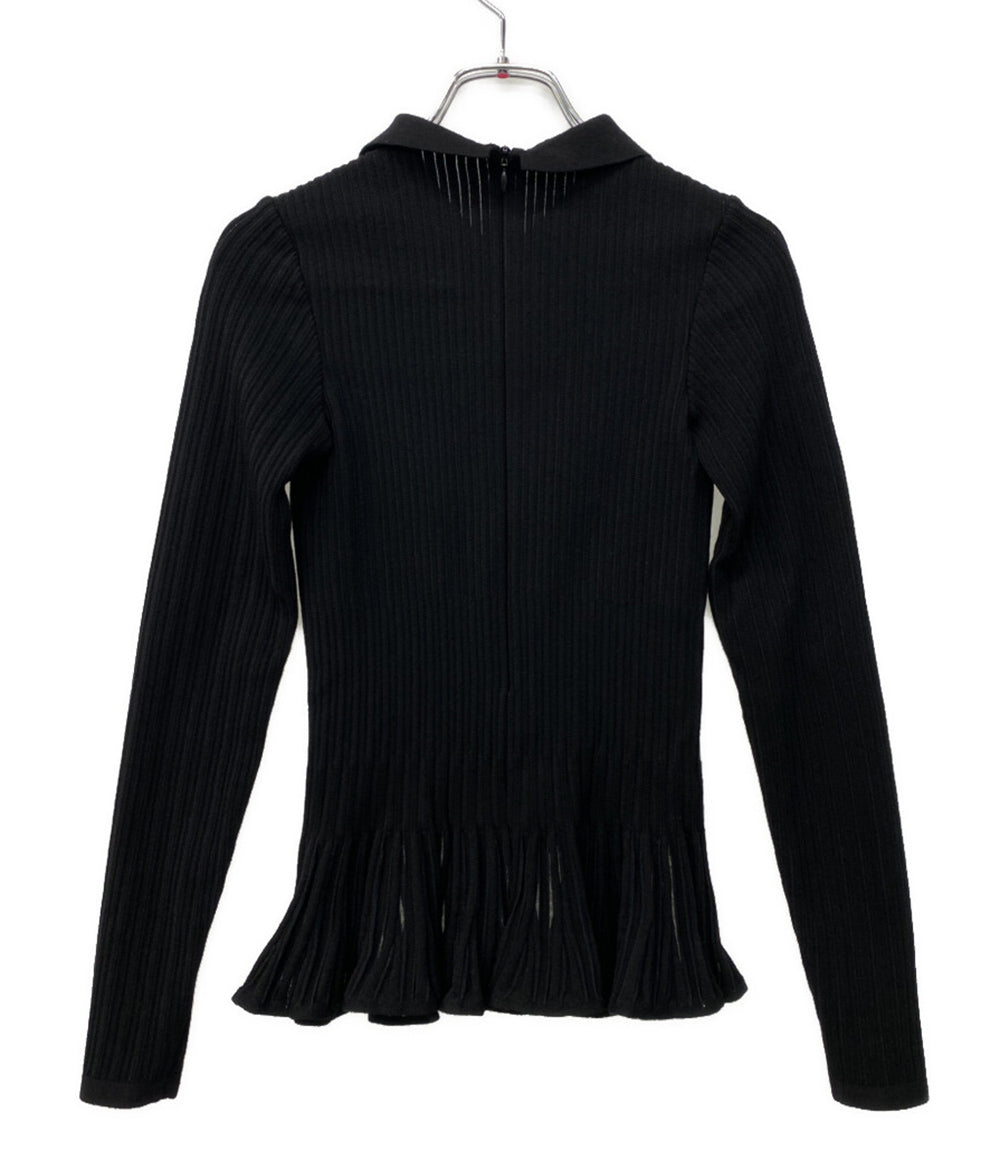 ALAIA アライア ジップアップリブニット ブラック レディース SIZE 36