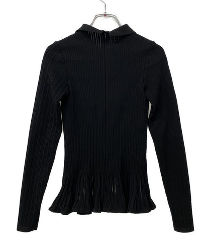 ALAIA アライア ジップアップリブニット ブラック レディース SIZE 36