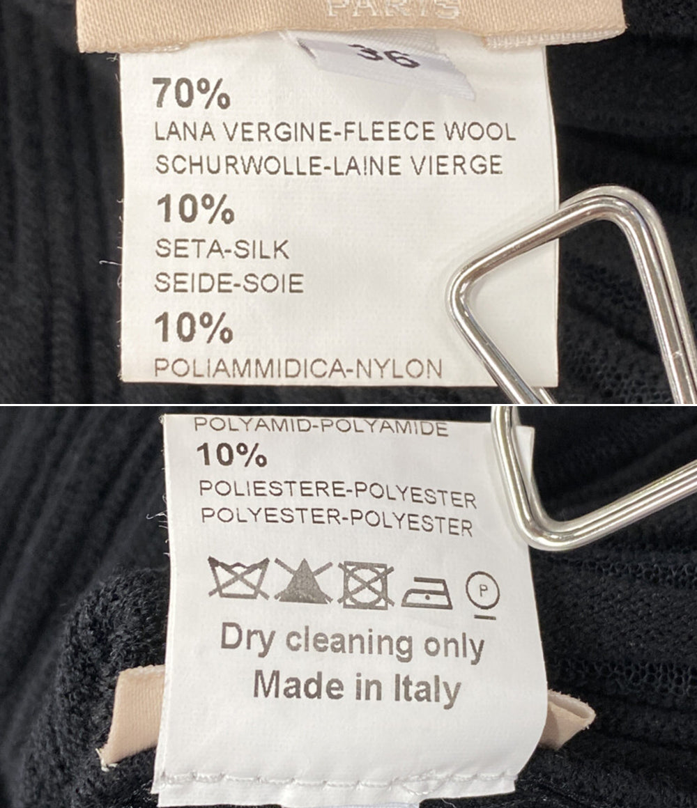ALAIA アライア ジップアップリブニット ブラック レディース SIZE 36